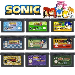 New Sonic GBA 32-bit Electronic Game Card Ink Cartridge As A birthday The Hedgehog Genesis Multi-language Gift For Boys