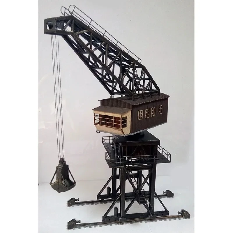 1/87 HO Scale Stoker Tower Crane Model Factoty Assemble Building Model Train Scene Miniature Collection Sand Table Landscape