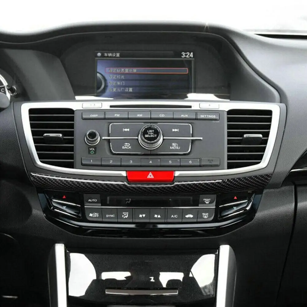 Carbon Fiber Central Console Lower Cover Trim For For Honda For Accord 2013 2014 2015 2016 2017 Interior Decoration Sticker Prot
