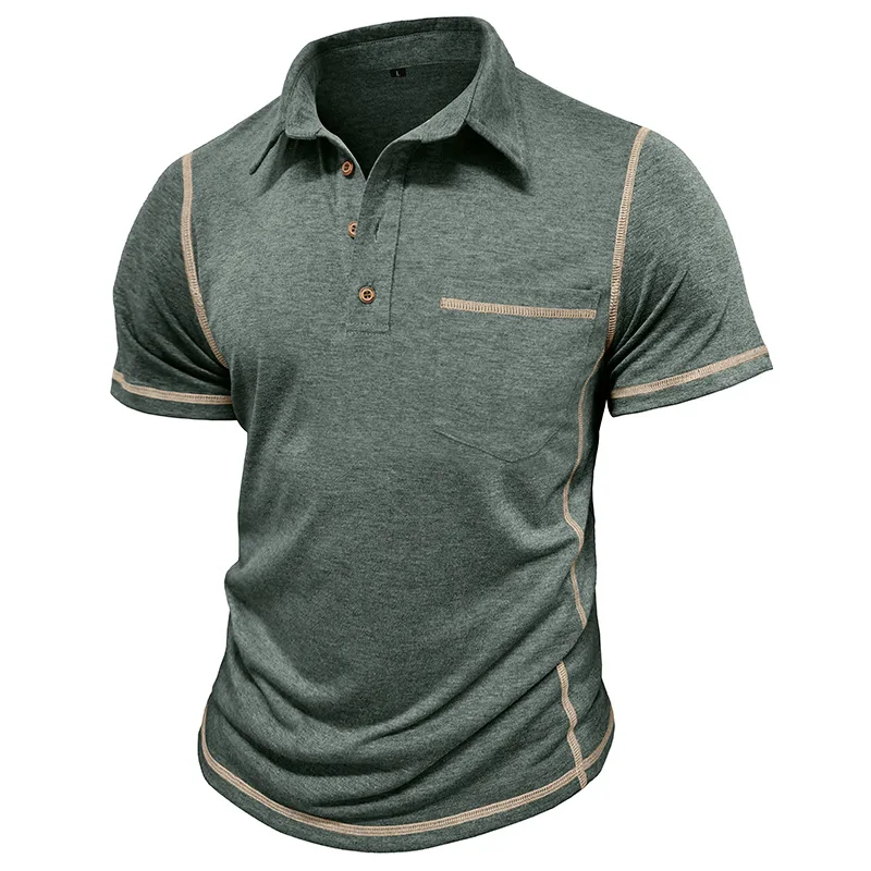 Men's High-Class Short-Sleeved  Shirt plus Size Comfortable Cool Feeling City Walk Suitable CleanFit Style Winter Season