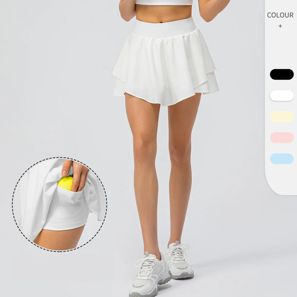 Tennis Skirt Feminino Sport Shorts Gym Falda Skorts Deportiva Mujer Golf Exercise Dress Badminton Saia Fitness White Jupe Summer