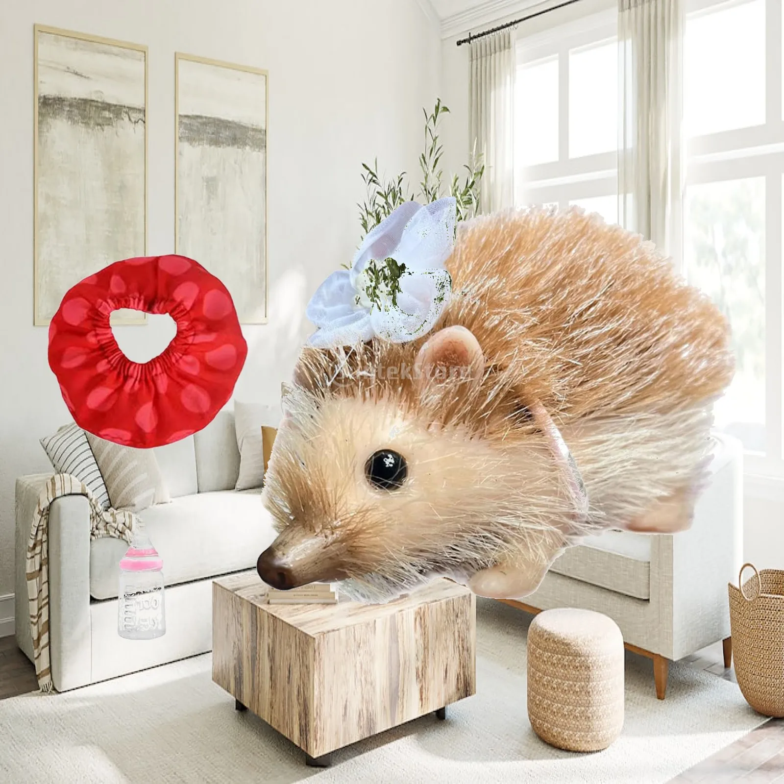 Miniature Silicone Hedgehog Reborn Doll Cute Realistic Animal Toy Soft Full Body Baby Gift for Girls Kids Birthday Collection