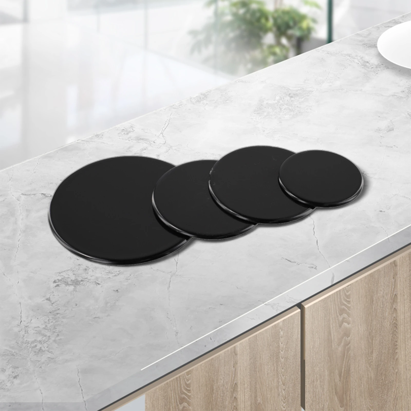 Set Of 4 Gas Cooker Hob Burner For SABAF Models Featuring 55mm 75mm 100mm Diameters In Black