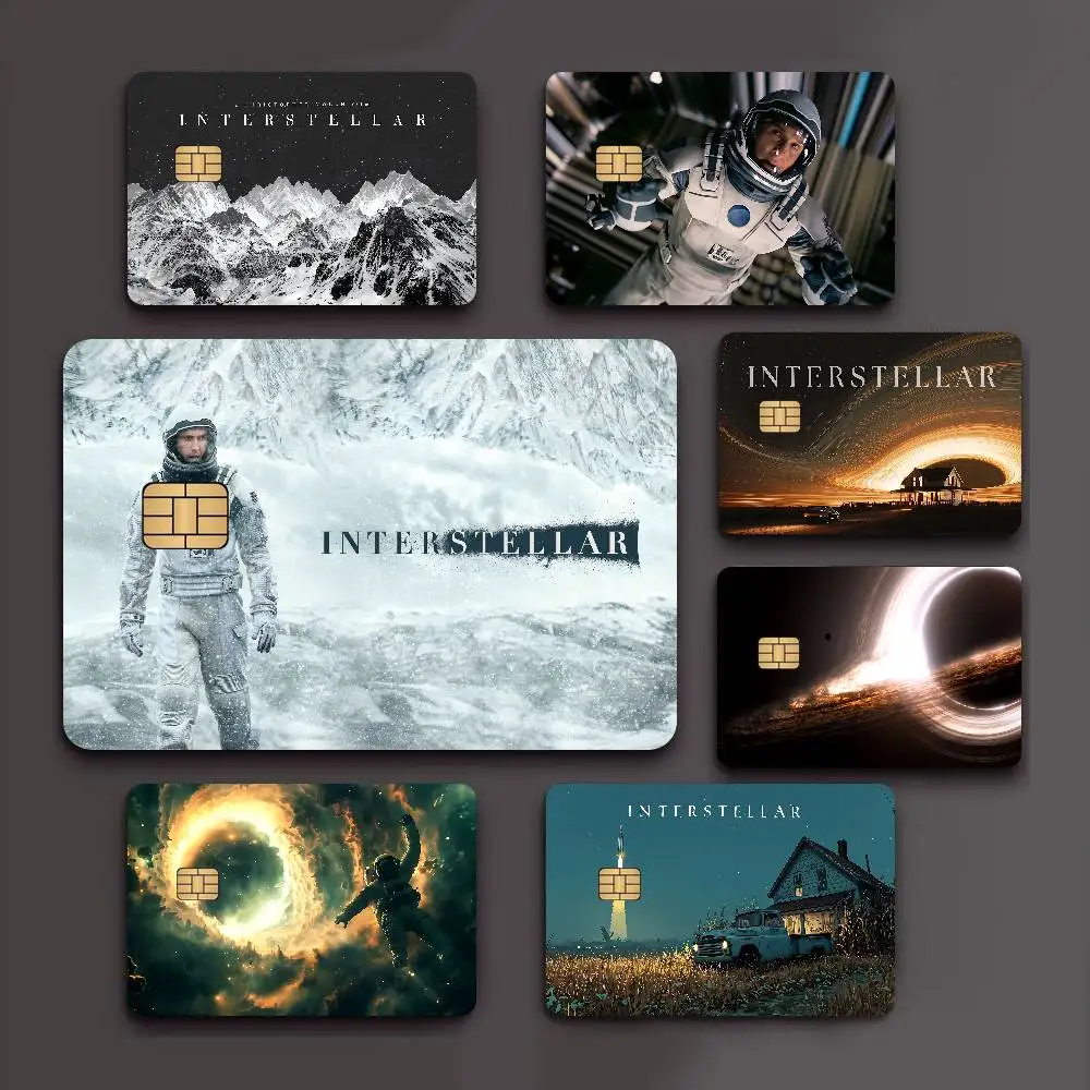 Sci Fi Movie I-Interstellar Cartoon Credit Card Skin Stickers For Bank Card Bus Metro Card Sticker Waterproof Women Gift