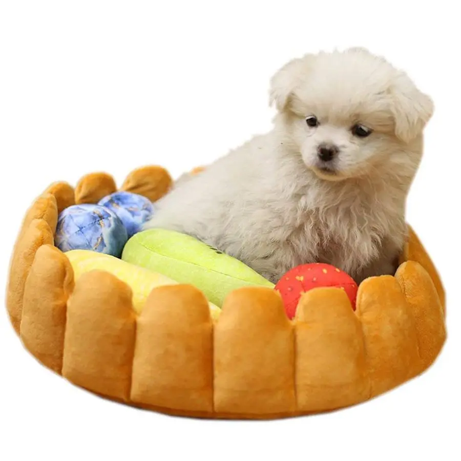

Pet Cushion Bed Detachable Updated Version Winter Plush Nest Kennel Lovely Tart Warm Comfortable Extended Dog Mat Pad Cat Mat Ta