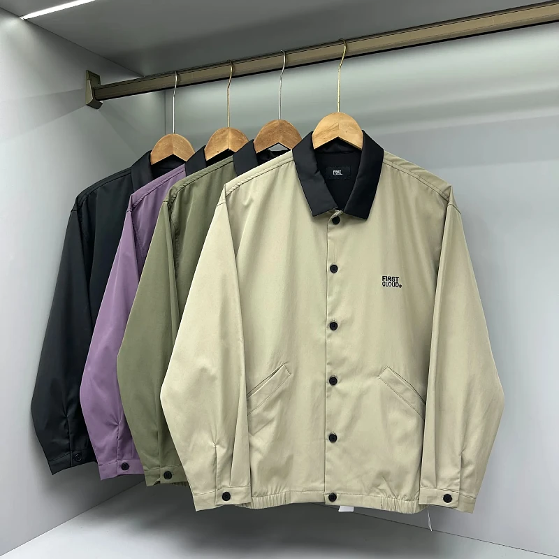 

Casual Loose Men's Jaet 2025 Autumn Season New Sle Retro Trendy Brand Simple Design Long Sve Polyester Fiber