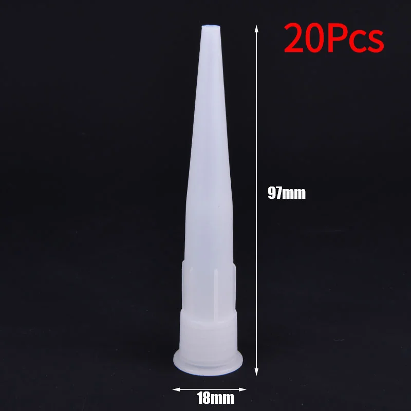 20Pcs Universal Caulking Nozzle Glass Glue Tip Mouth Home Construction Tools.