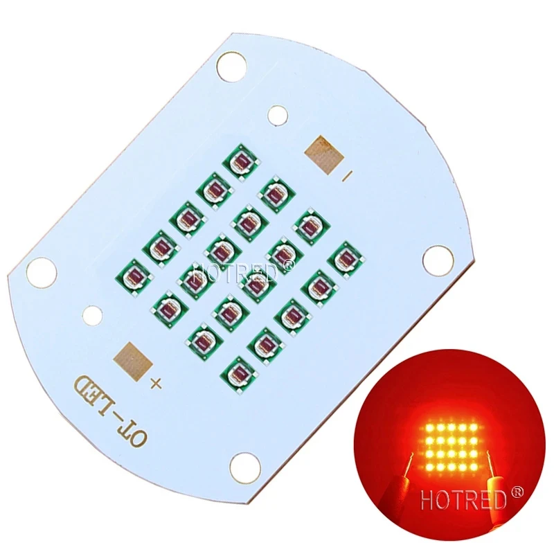 Imagem -04 - Smd Cob Lâmpada Led Integrada para Holofotes Lâmpada Spotlight Vermelho Verde Azul Vermelho Xpe Xp-e 50w 60w Original 3535