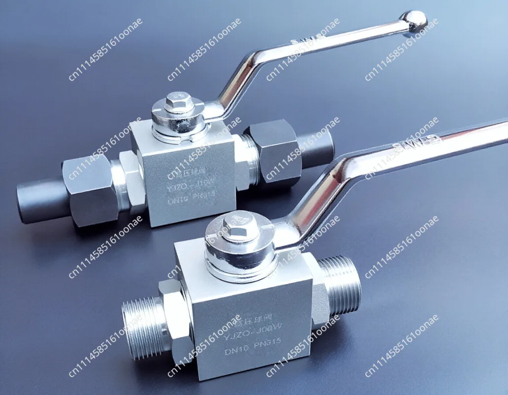 Hydraulic high-pressure ball valve YJZQ-J06W J08W J10W J15W J20W J25W external thread welding