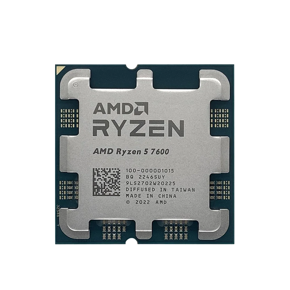 AMD Ryzen 5 7600 6-ядерный 12-поточный процессор DDR5 с разъемом AM4, встроенная графика RDNA2 2CU R5 7600 Новый, но без кулера