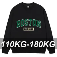 Jerséis de talla grande para hombre, camisetas de manga larga con cuello redondo de gran tamaño de 110-185kg, camisetas holgadas, ropa masculina de talla grande 1XL-7XL