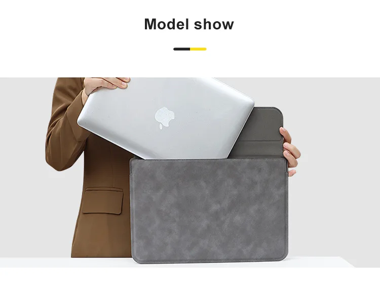 PU Leather Laptop Sleeve Bag For Macbook Air Pro 13 15 16 Case Notebook Cover For 13.3 14 15 15.6 inch Redmi Huawei Dell HP ASUS