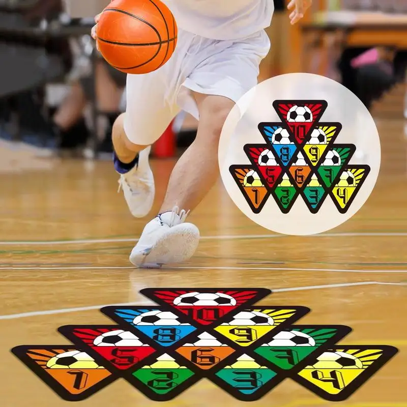 Numbered Spot Markers Non-Skid Flat Spot Markers Basketball Training Spots Flat Number Dots For Youth & Adult Team Sports