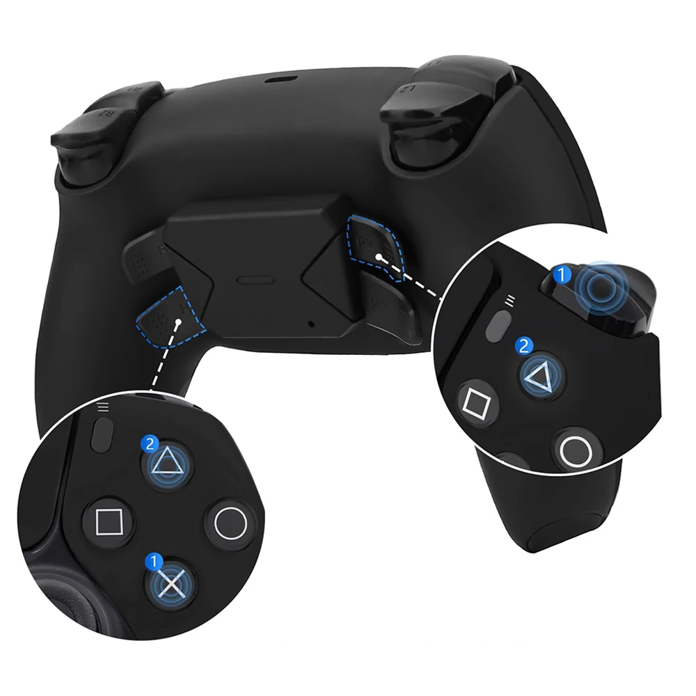 ل PS5 BDM 010 & BDM 020 المجاذيف الخلفية مرفق لوحدة تحكم PS5 4 قطعة أزرار خلفية ومجموعة إعادة رسم الخريطة القابلة للبرمجة