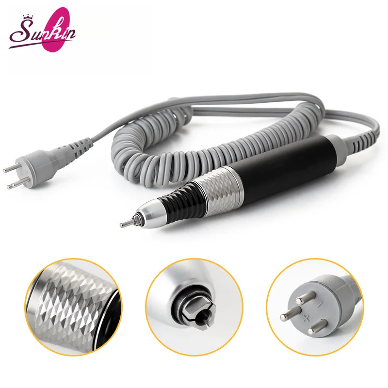 Professional KP60 Electric Drill Handle KP65 Nail File Replacement Handpiece 3 Pins Cable Micro Motor Handle