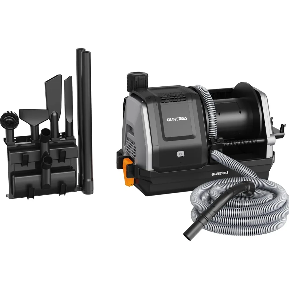 30-футовый выдвижной настенный пылесос для влажной/сухой уборки со шлангом и 6 насадками для чистки автомобиля