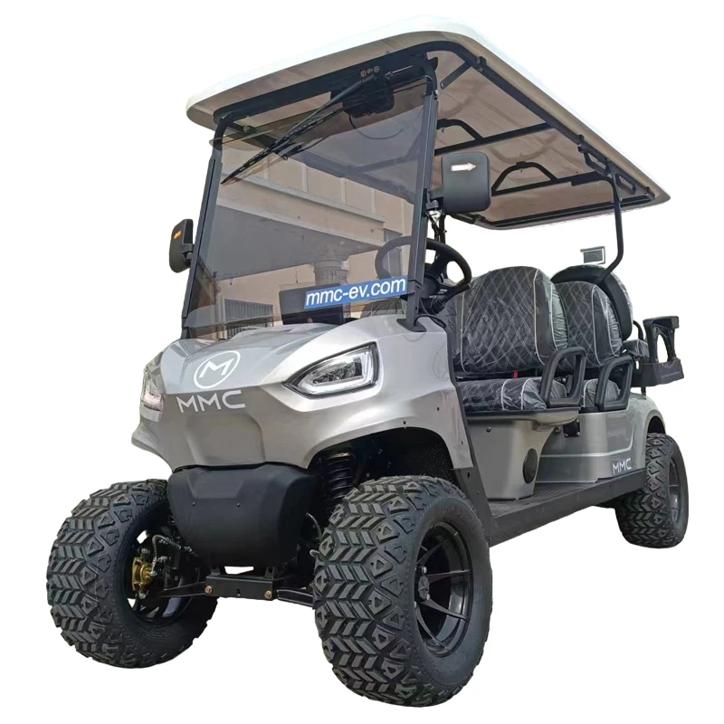 New 2 4 6 8 Seat 48V/60/72V Club Car Tourist Sightseeing Vehicles Solar Panels4000W/5000/7000W Electric Golf Cart