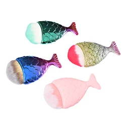 Mermaid Tail Nail Brushes Soft Cleaning Dust Powder for Nails Care Fishtail Cosmetic Brushes Nail Art Brush Manicure Accessories