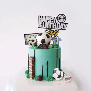 Topper -Dekoration des Fußballpartykuchens, Babygunst, Ornamente, Kuchendekoration 6 Hauptverkaufs -Top -Fußballball - №4