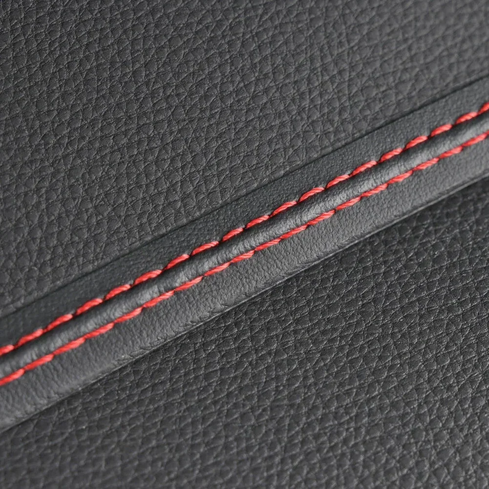 2M PU Leather Car Dashboard Car Door Decor Line Strip Sticker Red Moulding Trim Accessories Automotive Interior Universal