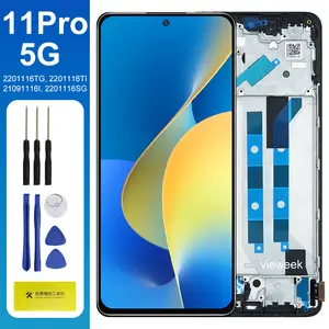 Bilashmart AMOLED Screen Xiaomi Redmi Note 11 Pro LCD Display Touch Screen Replacement Redmi Note 11 Pro 5G 2201116TG 2201116TI