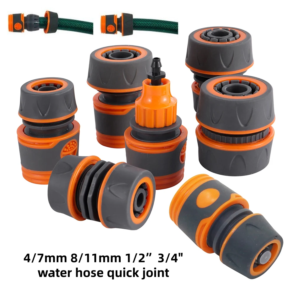 1/2'' 3/4'' Tap Hose Quick Connector 4/7mm 8/11mm OD16mm 20mm Garden Hose Waterstop Joint Watering Gun Adapter Fittings