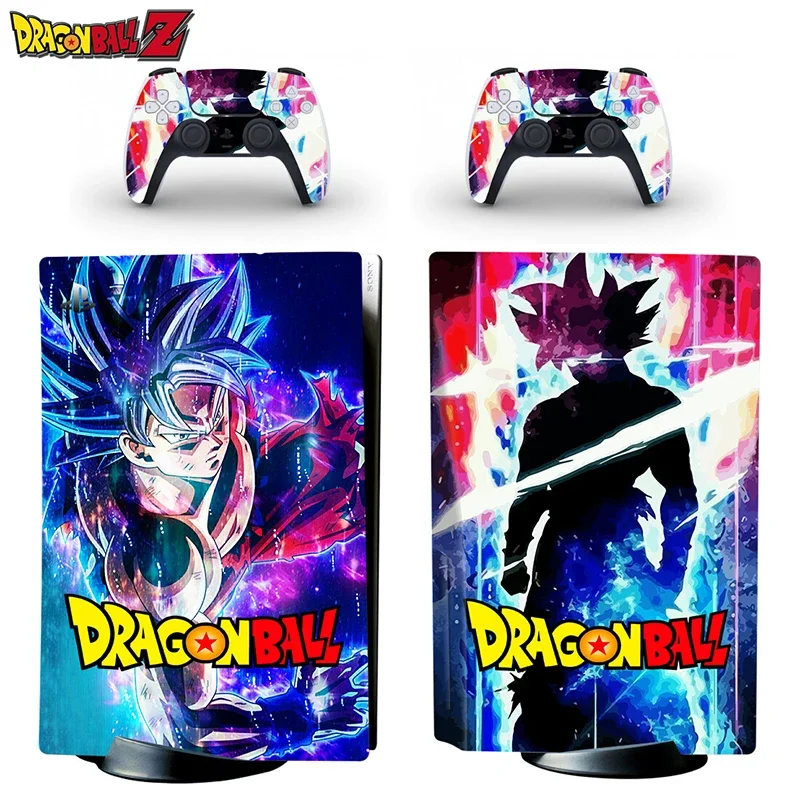 New Anime Dragon Ball Goku PS5 Sticker Kakarotto PS5 Disk Skin Sticker Cool Decal Cover for PlayStation 5 Console 2 Controllers