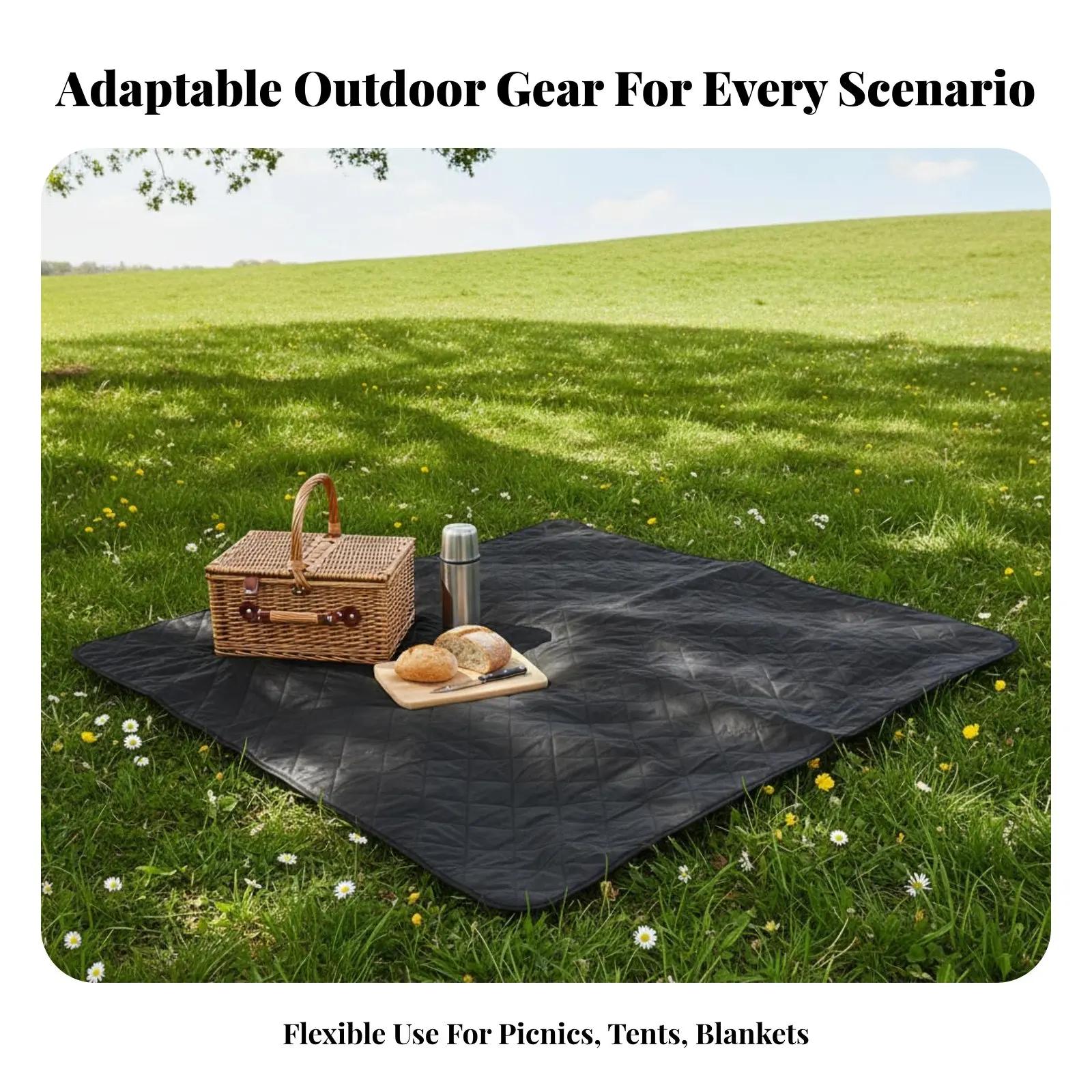 

Кемпинговое одеяло, водонепроницаемый флисовый коврик для улицы, легкий двухслойный влагостойкий коврик для использования на улице и в помещении