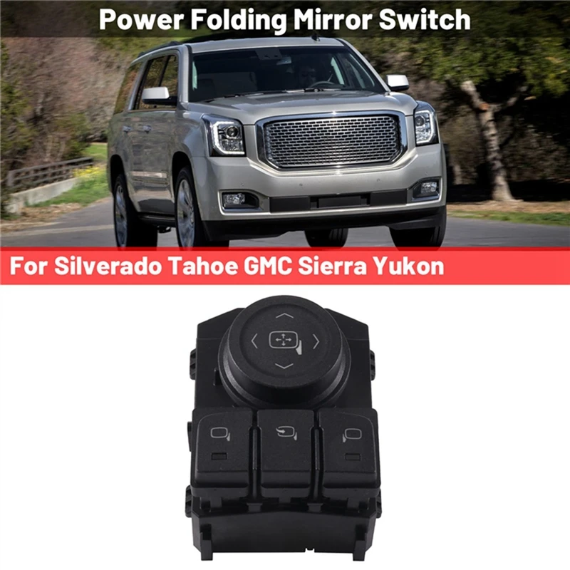 

Автомобильное Зеркало дистанционного управления Переключатель 84643978 22754411 для Chevrolet Silverado GMC Sierra 15-20 мощность Складная Кнопка зеркала