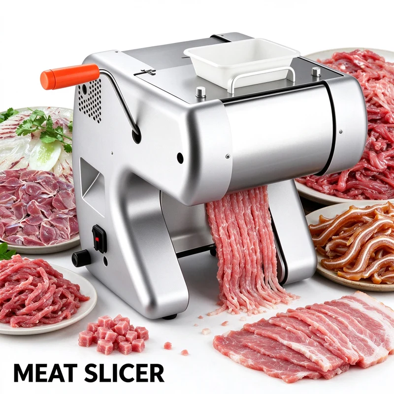 Multi‑Function Meat Cutting Machine Automatic Fresh Meat Slicer Electric Slice Shred Dice Pork Beef Lamb Chicken Breast Meat