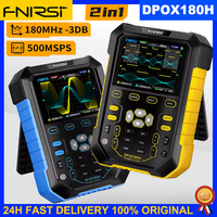 FNIRSI DPOX180H Dual Channel Handheld Digital Oscilloscope 180MHz-3DB 2 In 1 Function Signal Generator Fluorescence Display ZOOM