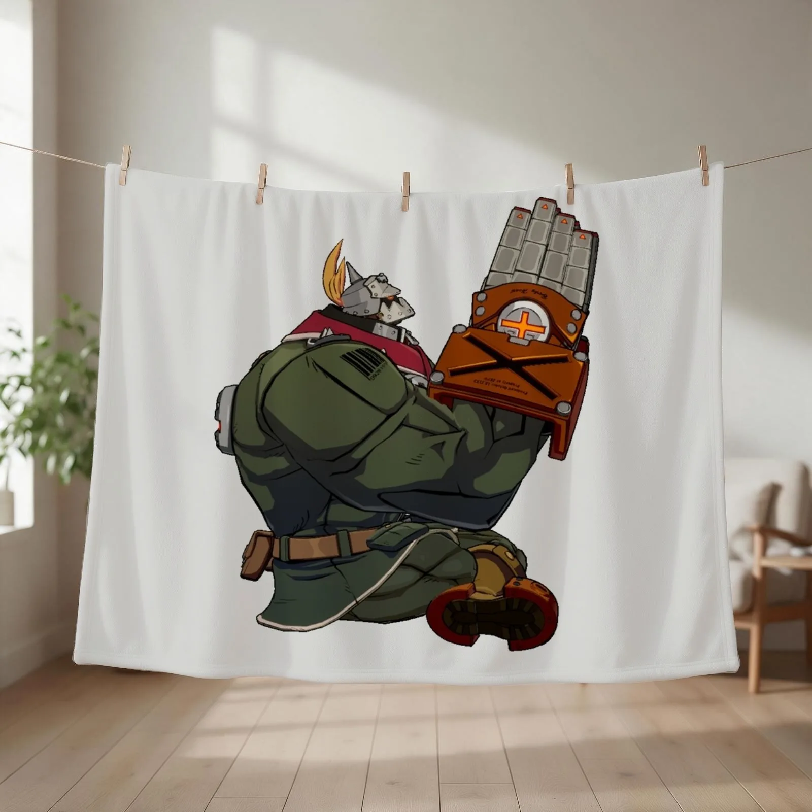 Guilty Gear - Potemkin Throw Blanket couch cozy soft plush fuzzy picnic outdoor blanket