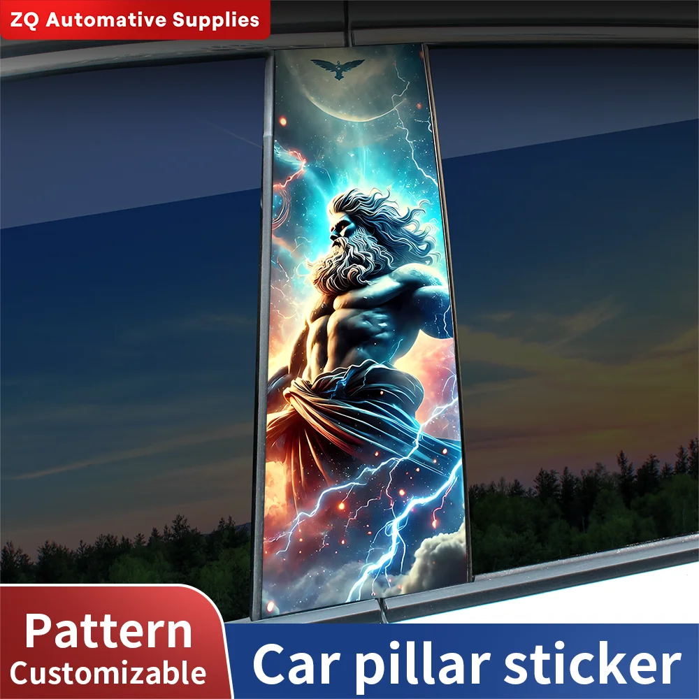 

Zeus Greek Mytholog Car Stickers Car B-pillar Vinyl Decals Waterproof Auto Center Pillar Sticker Cover Scratches Vehicle Decors