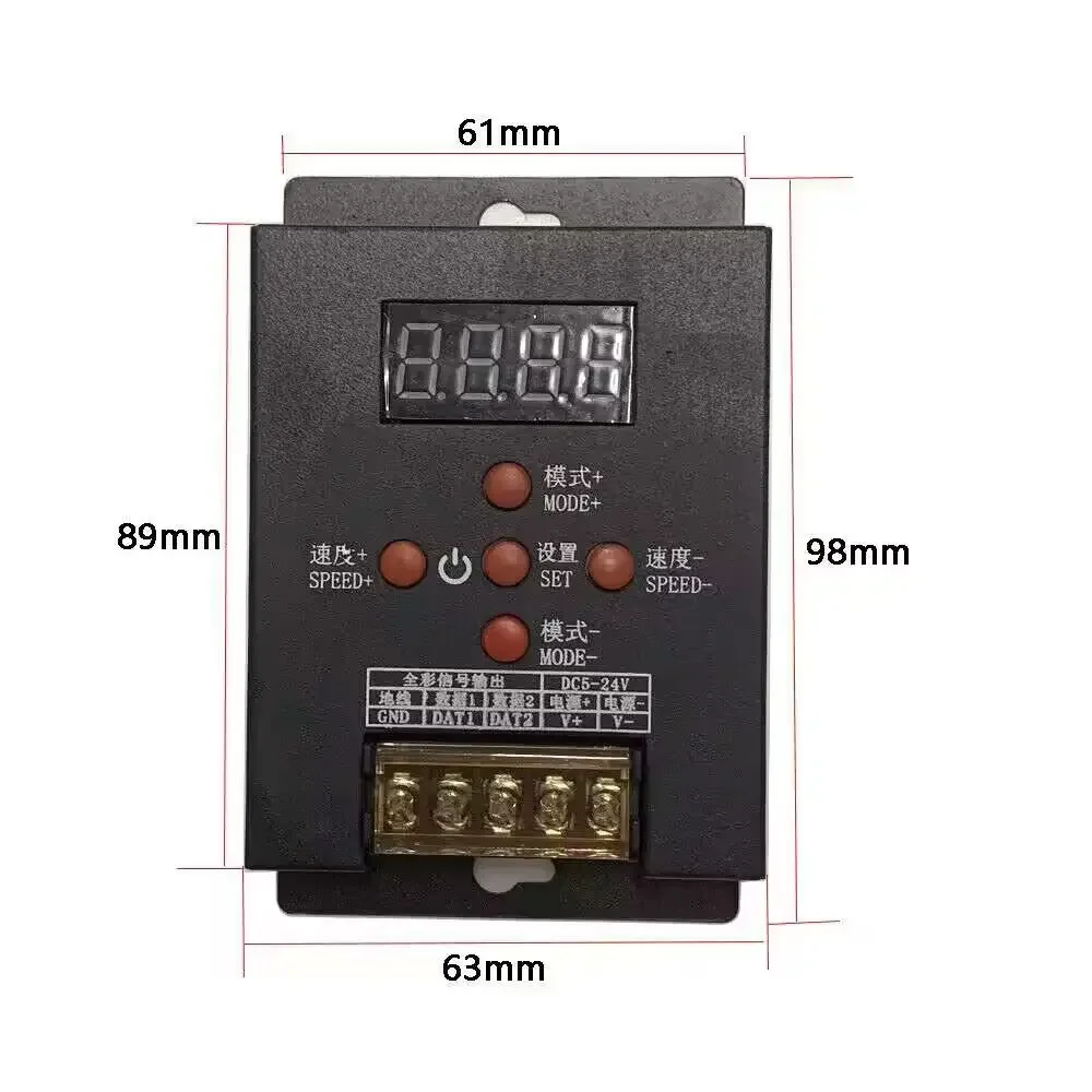 K1000S T500 DC5-24V RGB LED Programmable Pixel Controller For WS2811 WS2812B LED Light Strip
