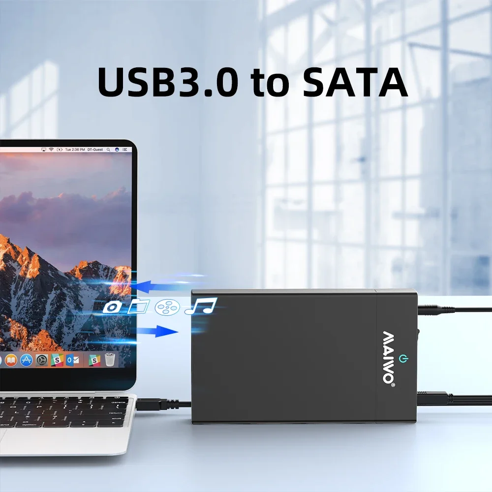 MAIWO USB 3.0 2.5 3.5'' SATA Adapter External Hard Drive HDD Enclosure SATA Support 24TB Capacity 5Gbps High Speed for PC Laptop - Image 4