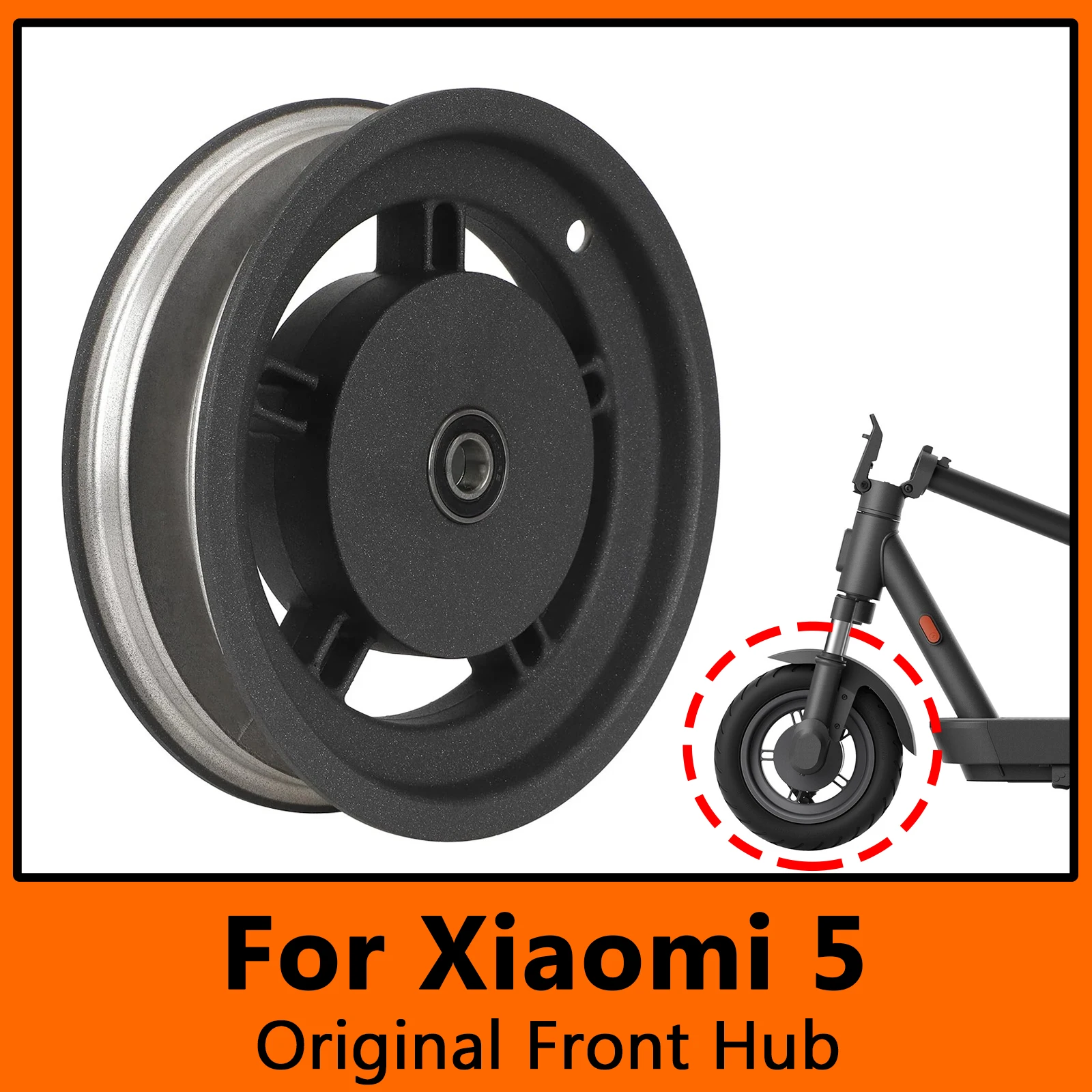 

Оригинальная ступица переднего колеса для электрического скутера Xiaomi 5, обод из алюминиевого сплава, переднее колесо, оригинальные запасные части для ступицы колеса