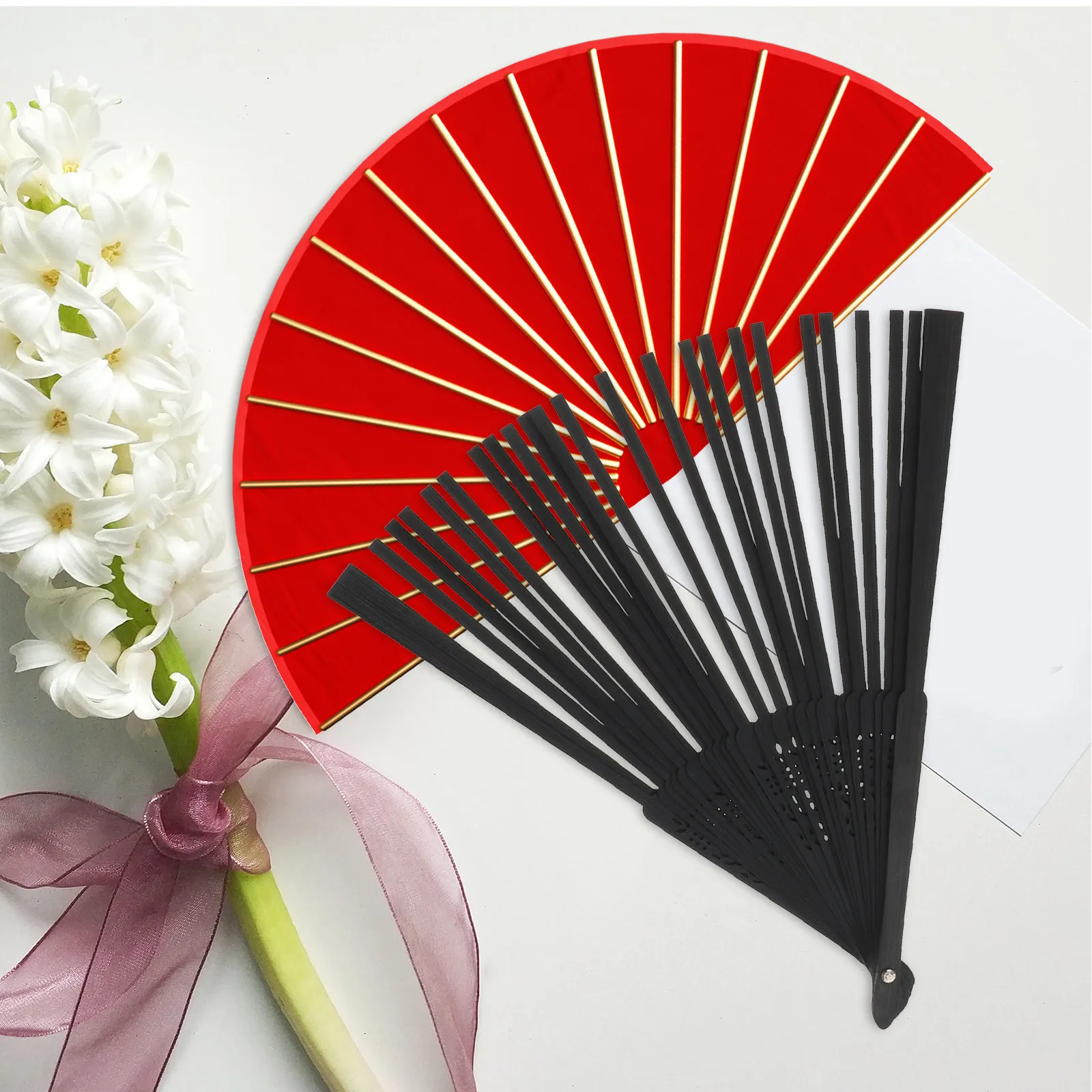 Chinese Art Craft - 4Pcs Kit Bingkai Kipas Bambu dengan
