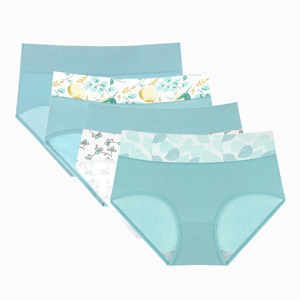 Plus Size L-5XL High Waist 4Pcs/Set Panties Women Cotton Body Shaper Underwear Female Seamless Briefs Sexy Breathable Lingerie