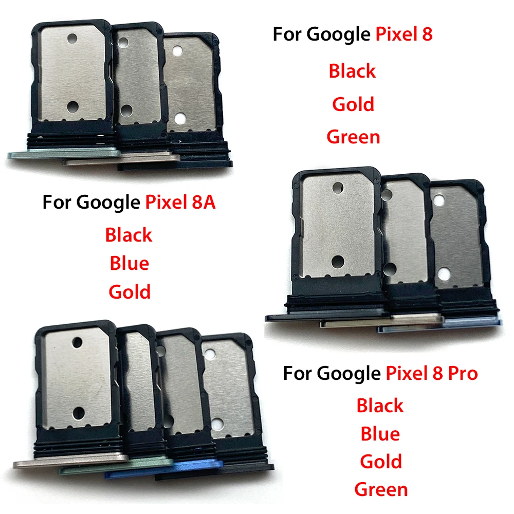 NEW  SIM Card Tray chip slot drawer Holder Adapter Accessories For Google Pixel 8 / 8 Pro / 8A  (Single Card)