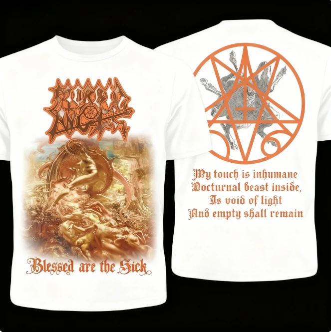 الصيف Morbid Angel 'Blessed Are the Sick' 1991 فلوريدا الموت المعادن نمط الرجال النساء القطن تي شيرت الشارع الشهير عادية Y2k المحملة