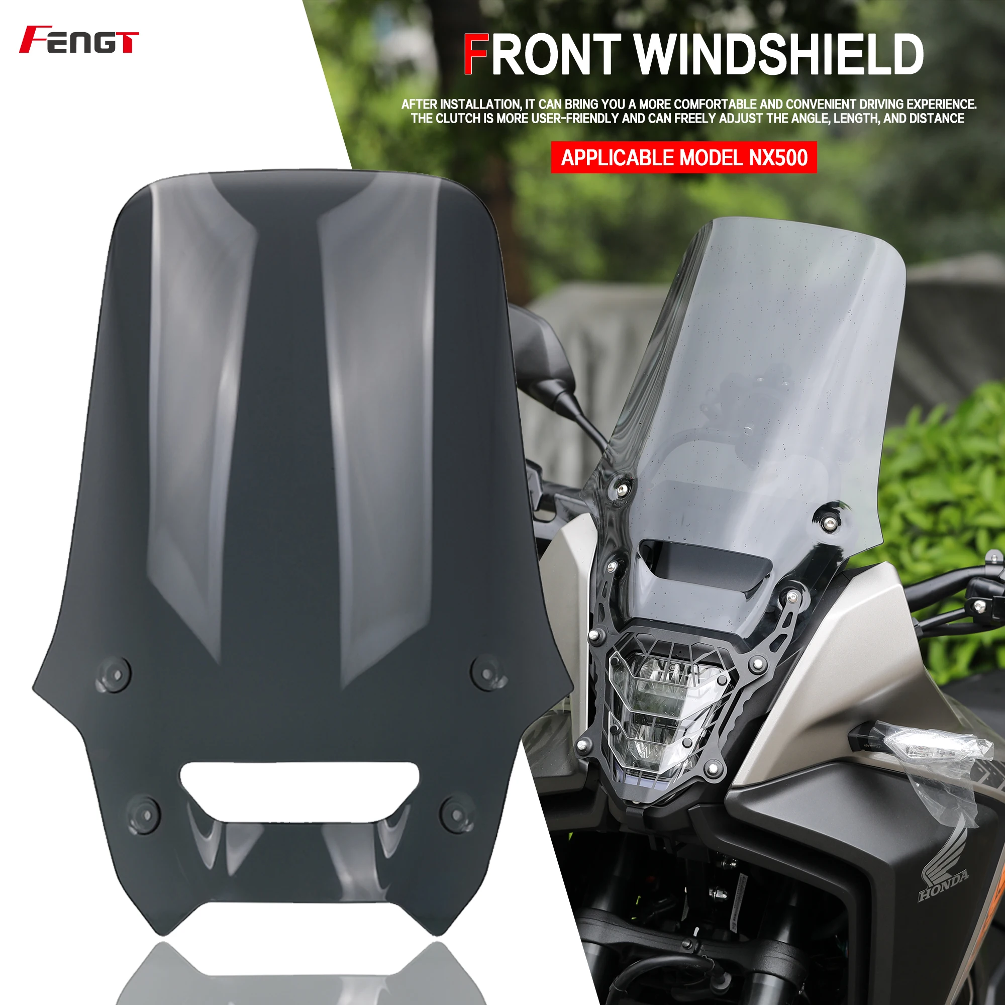 

For HONDA NX500 NX400 2024 2025 NX 500 Motorcycle Front Windshield Wind Deflector Windscreen Viser Visor