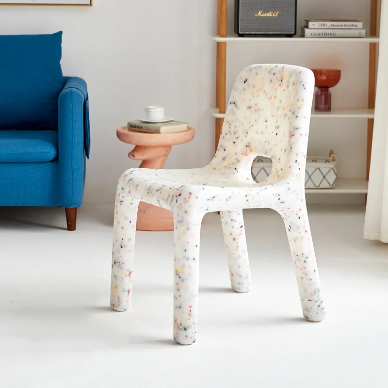 

Living Room Chairs Nordic Home Plastic Dining Chair Adult Backrest Chair Outdoor Negotiation Chair Simple Stool for Coffee Shop