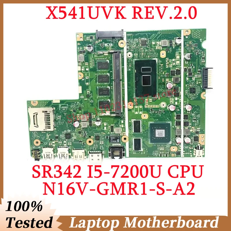 

For ASUS X541UVK REV.2.0 W/SR342 I5-7200U CPU Mainboard N16V-GMR1-S-A2 920MX Laptop Motherboard RAM 8GB 100% Tested Working Well