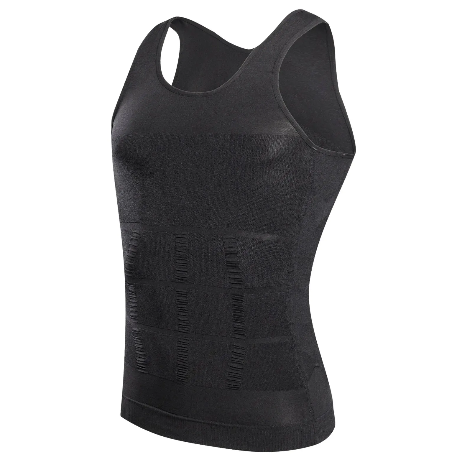 YBFDO Uomo Body Shaper Dimagrante Compressione Gilet Canottiera Senza Soluzione di Continuità Vita Trainer Canotta Controllo della Pancia Perdita di Peso Shapewear