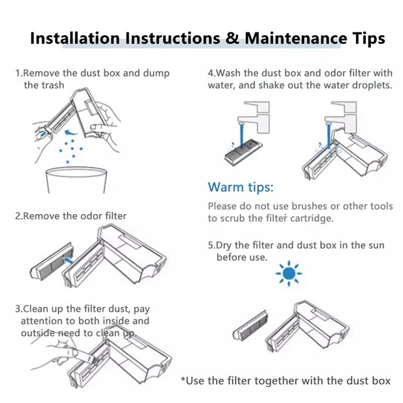 A85I-12PCS For Ecovacs DEEBOT X5 PRO X5 MAX/X5 Robot Vacuum Cleaner Dust Bag Mop Cloth Hepa Filter Replacement Spare Parts