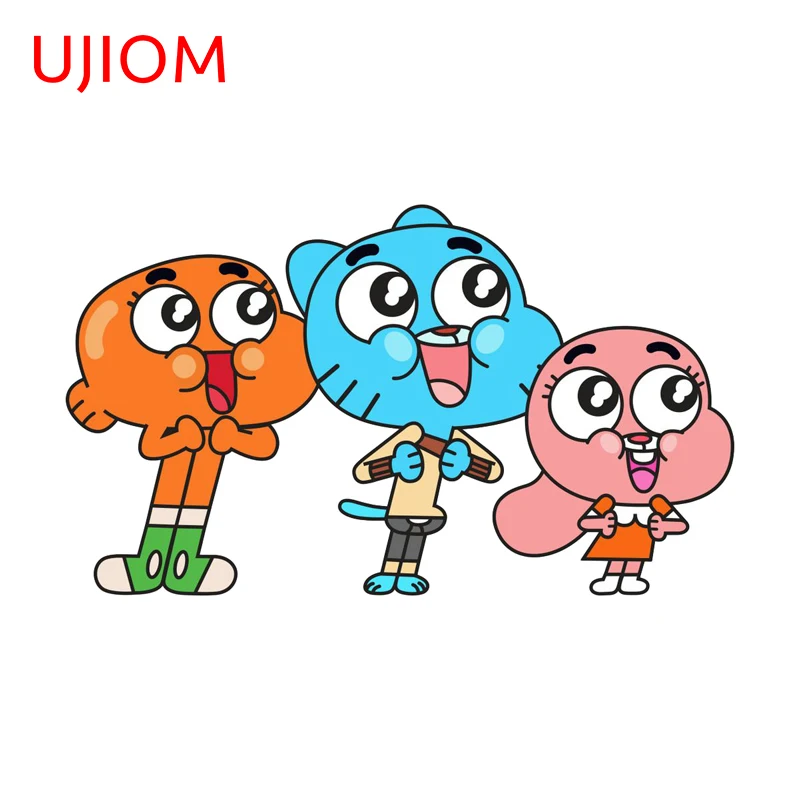 UJIOM Cartoon Gumball Wall Sticker Creative Cute Cartoon Luggage Decal Occlusion Scratch PVC Kitchen Cupboard Decoration