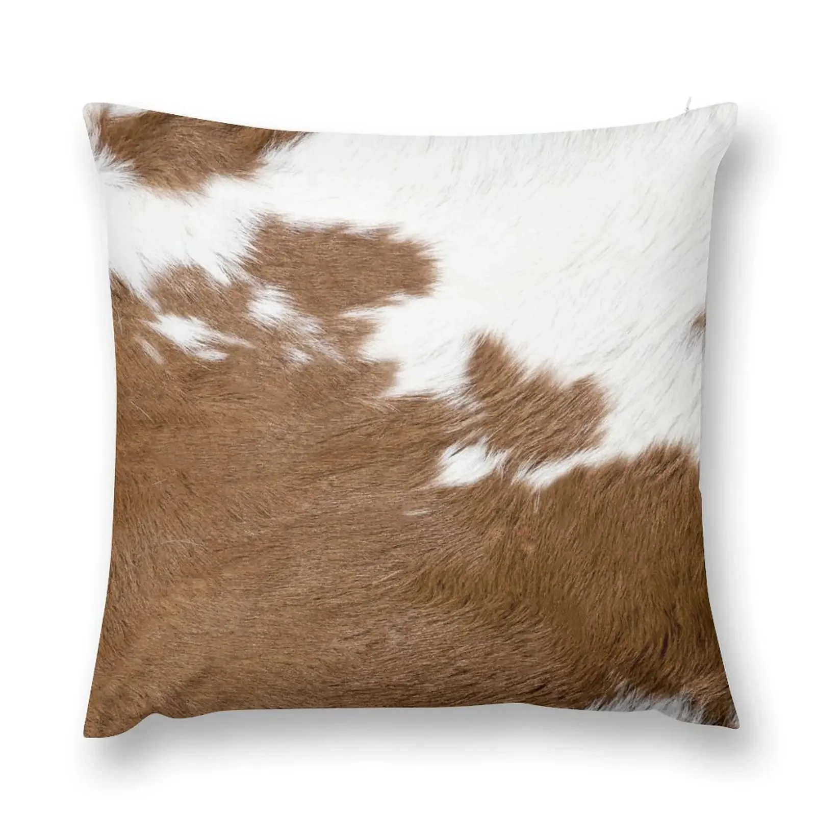 Cow Hide Brown & White Throw Pillow Pillowcase Cushion Cushion Cover Christmas Covers pillow