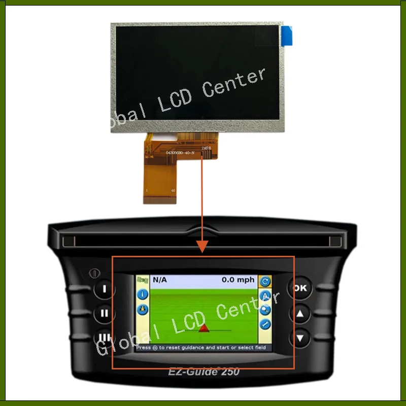 

Новый 4,3-дюймовый 40-контактный чехол для IH New Holland Trimble EZ GUIDE 250 EZ-GUIDE 250 GPS-монитор ЖК-экран Панель дисплея