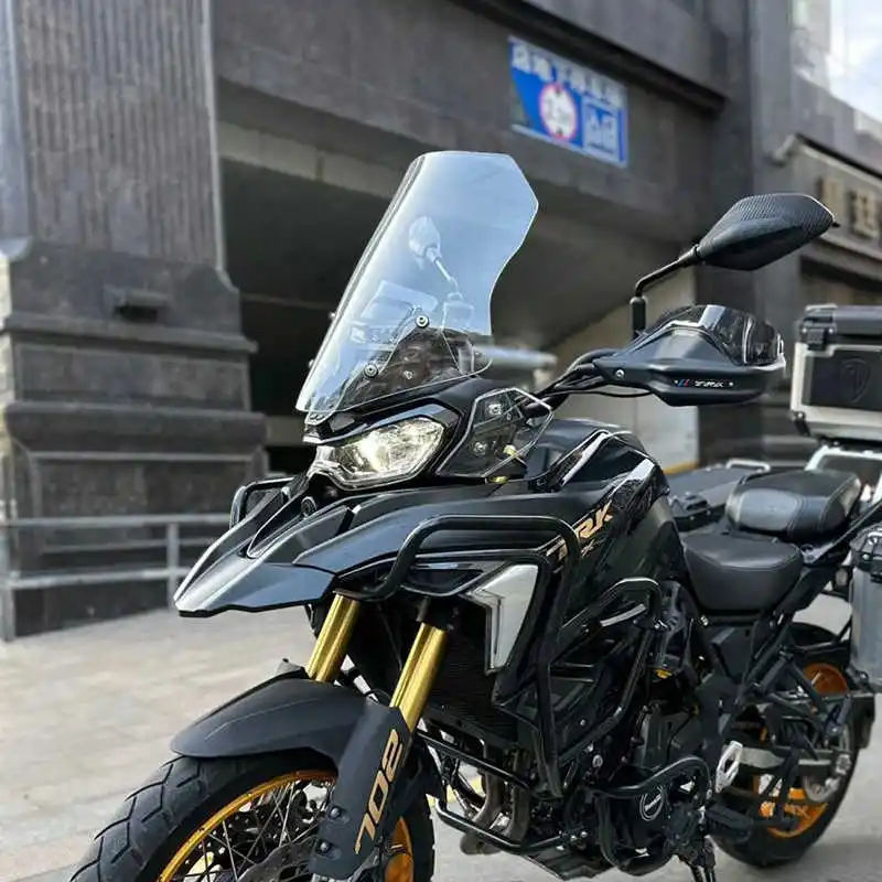 لتعديل الزجاج الأمامي Benelli Jinpeng TRK702 مع الزجاج الأمامي العالي والقوي والزجاج الأمامي والمطر الأمامي شي