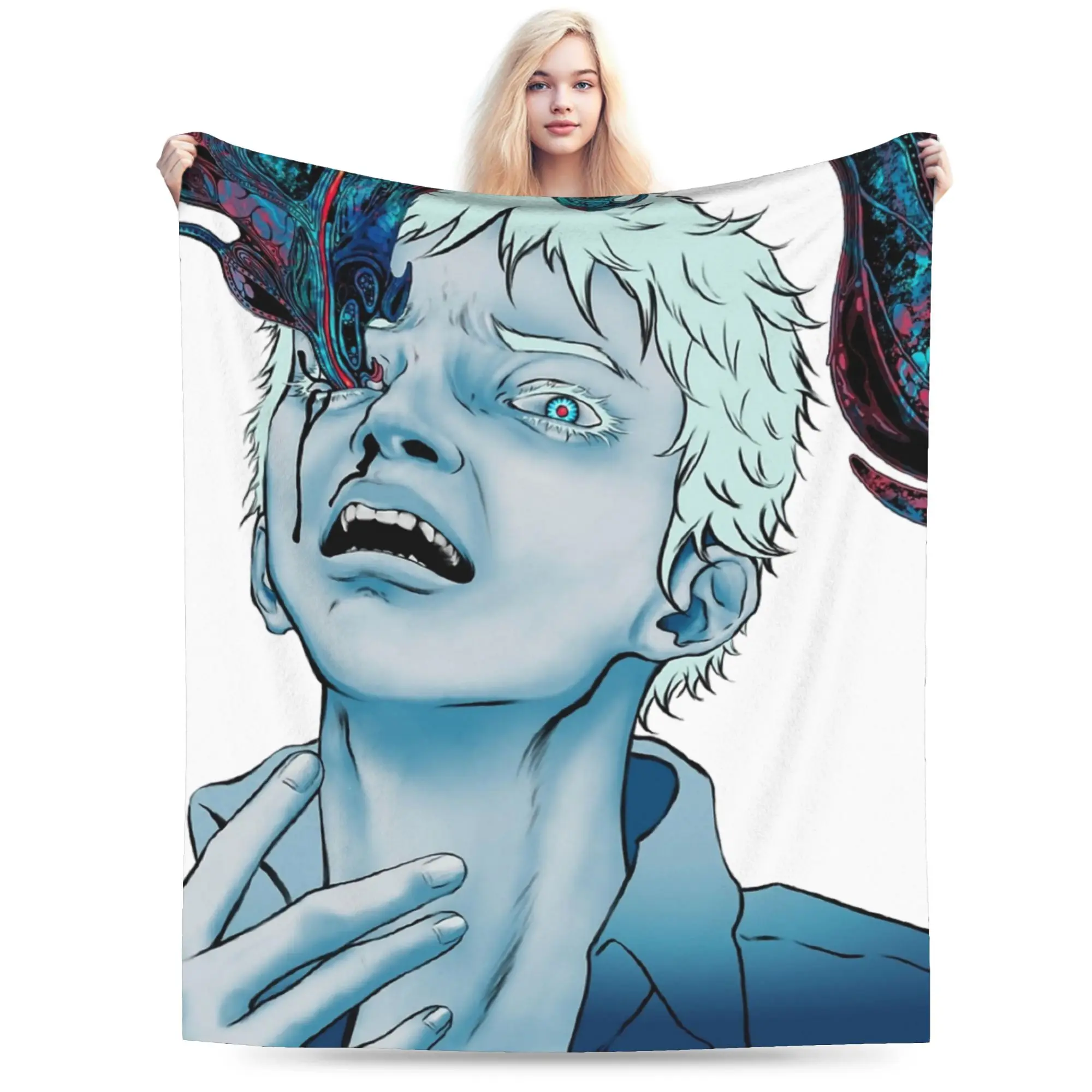 The Summer Hikaru Died Anime Blanket Coral Fleece Plush Summer   Ultra-Soft Throw Blanket for Sofa Couch Bedding Throws
